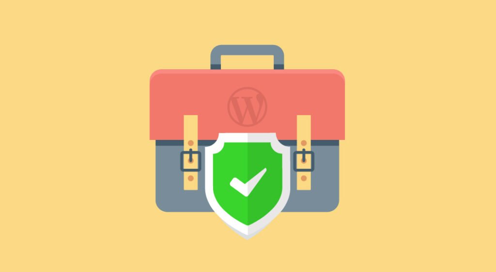 graphic of wordpress briefcase with security seal