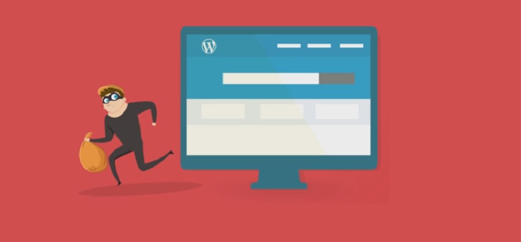 graphic of hacker stealing from computer
