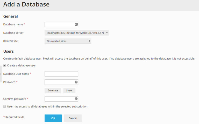 How To Create A MySQL Database In Plesk - UKHost4U