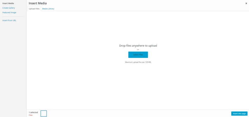 uploading media in SitePad