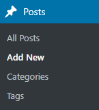 Add New post option in WordPress