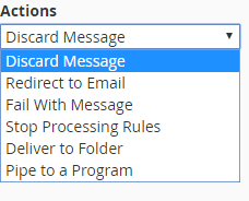 screenshot of discard message action
