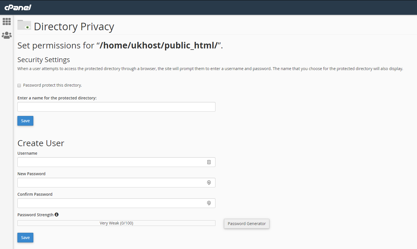 How to set Directory Privacy in cPanel - UKHost4U