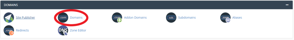 Domains location in cPanel