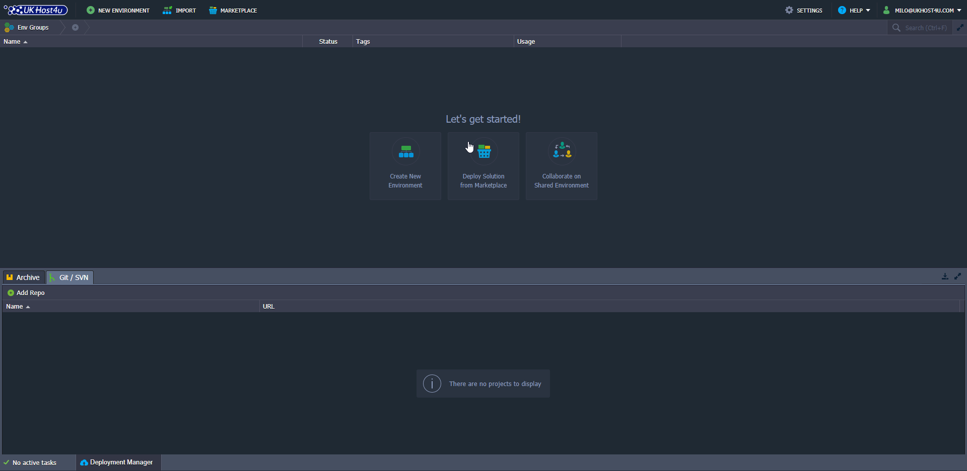 How to create your environment group? - UKhost4u Cloud Solutions