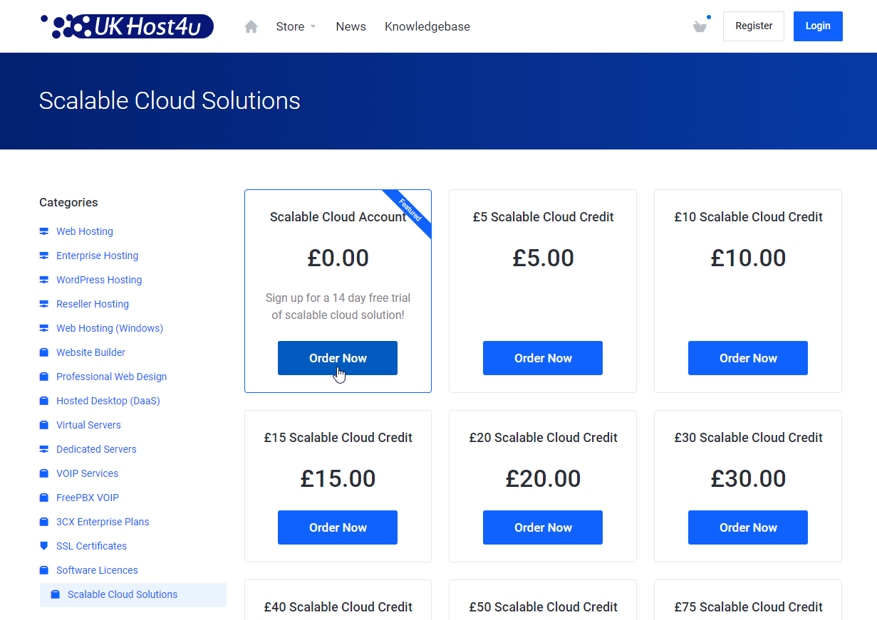 How To Register My UKHost4u Cloud Solutions Account Cloud Solutions