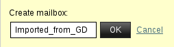 create mailbox option in Horde