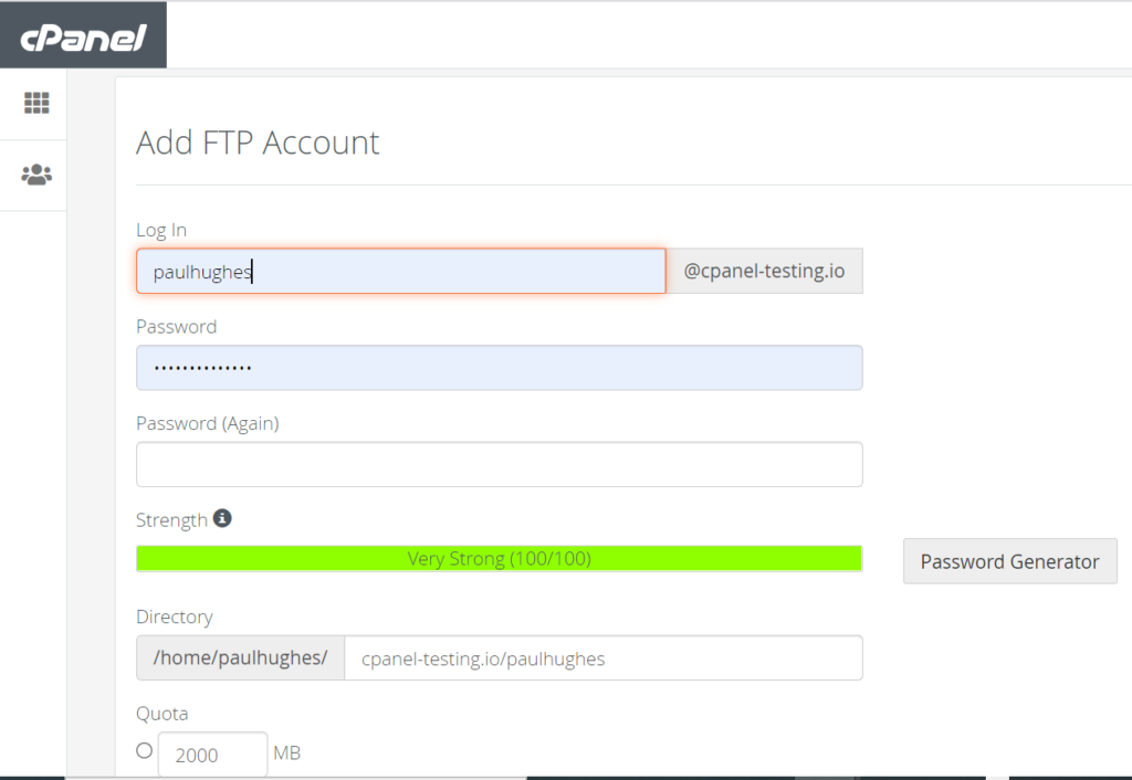 create an FTP account on UKHost4U.com