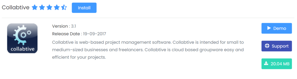 project managemenet software softaculous