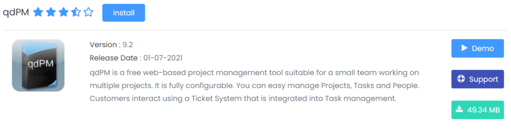 project managemenet software softaculous