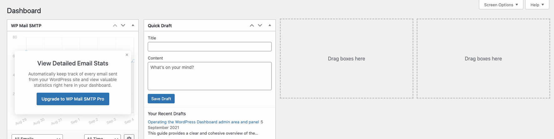 Screen options