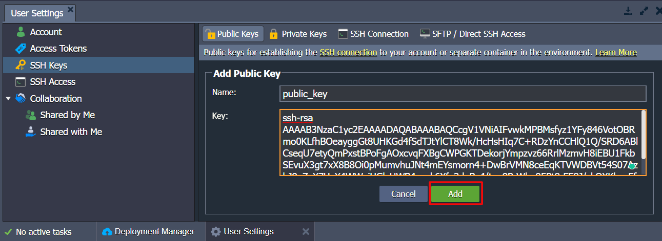 Add SSH Key - UKHost4U